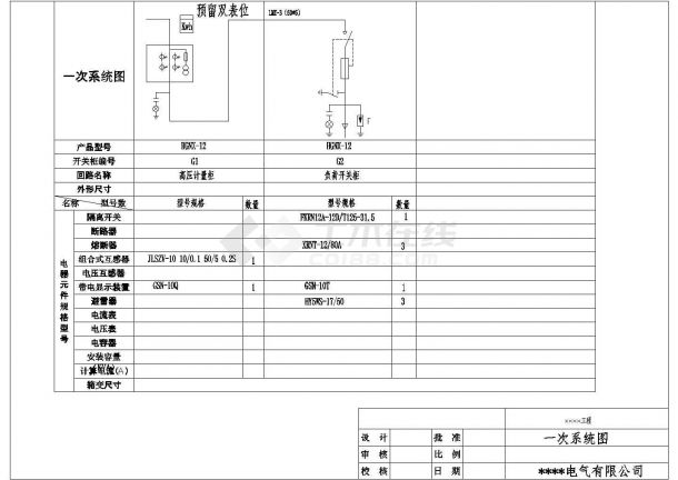 某配电工程3台高压环网柜电气设计图-图一