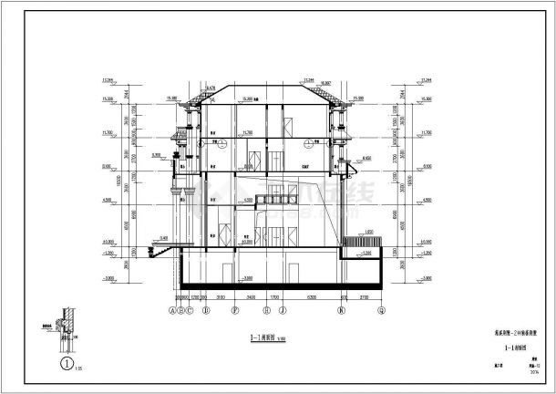 4+1层2#独栋别墅 带阁楼建筑施工图（建筑面积2564平方米 框架结构）-图一