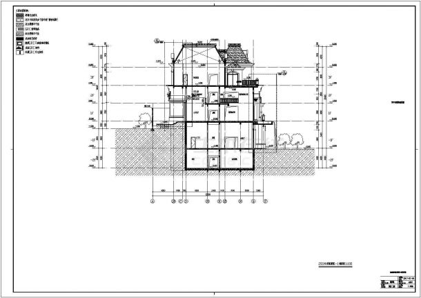 3层独栋定制别墅建筑设计施工图（建筑面积1198平方米 短枝剪力墙结构）-图一