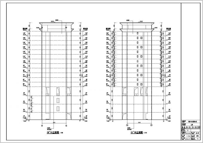 公寓16层2#高层复式公寓住宅建筑施工图（剪力墙结构 建筑面积8983平方米）_图1