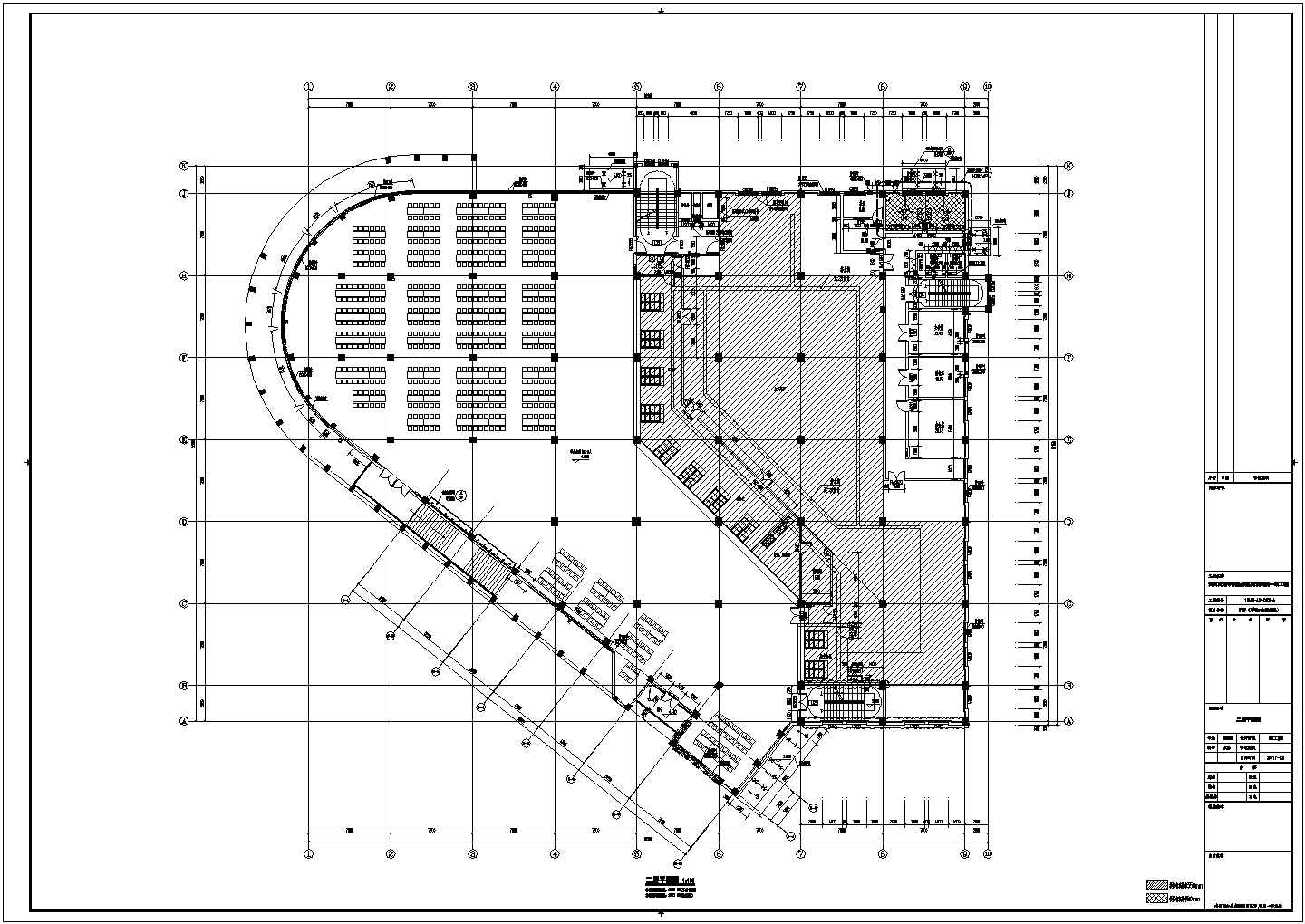 学院4层学生食堂建筑、给排水设计施工图（建筑面积7992平方米）