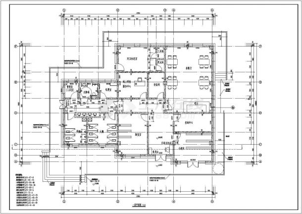 单层驿站公厕服务中心建筑设计施工图（建筑面积288平方米 框架结构）-图一