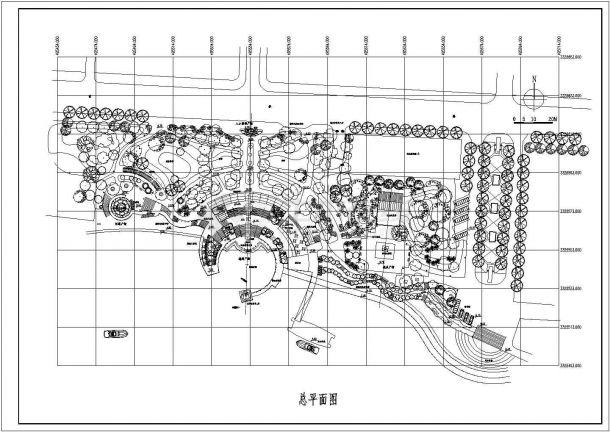 某滨水景观设计全套CAD施工图纸-图二