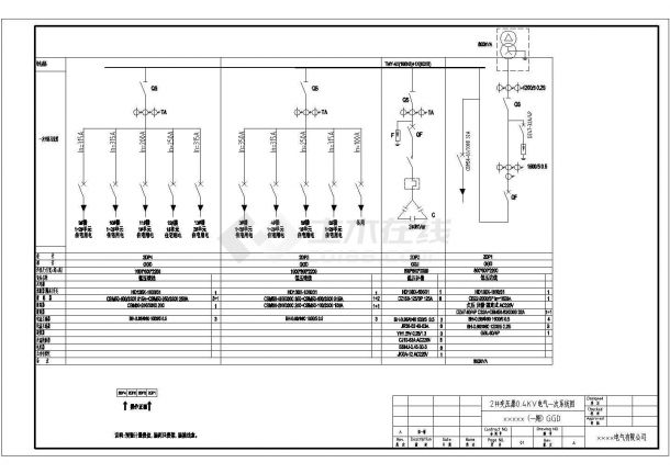 某小区二期工程配电30台低压柜电气设计图-图一