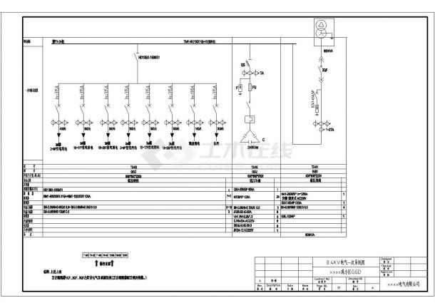 某学府小区配电工程15台低压柜电气设计图-图二
