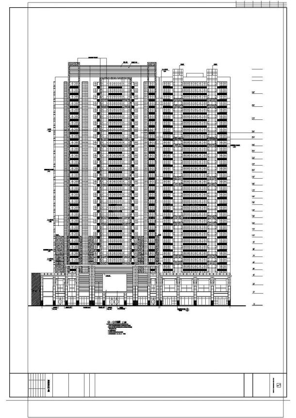 【某市】29层住宅楼建筑设计图-图二