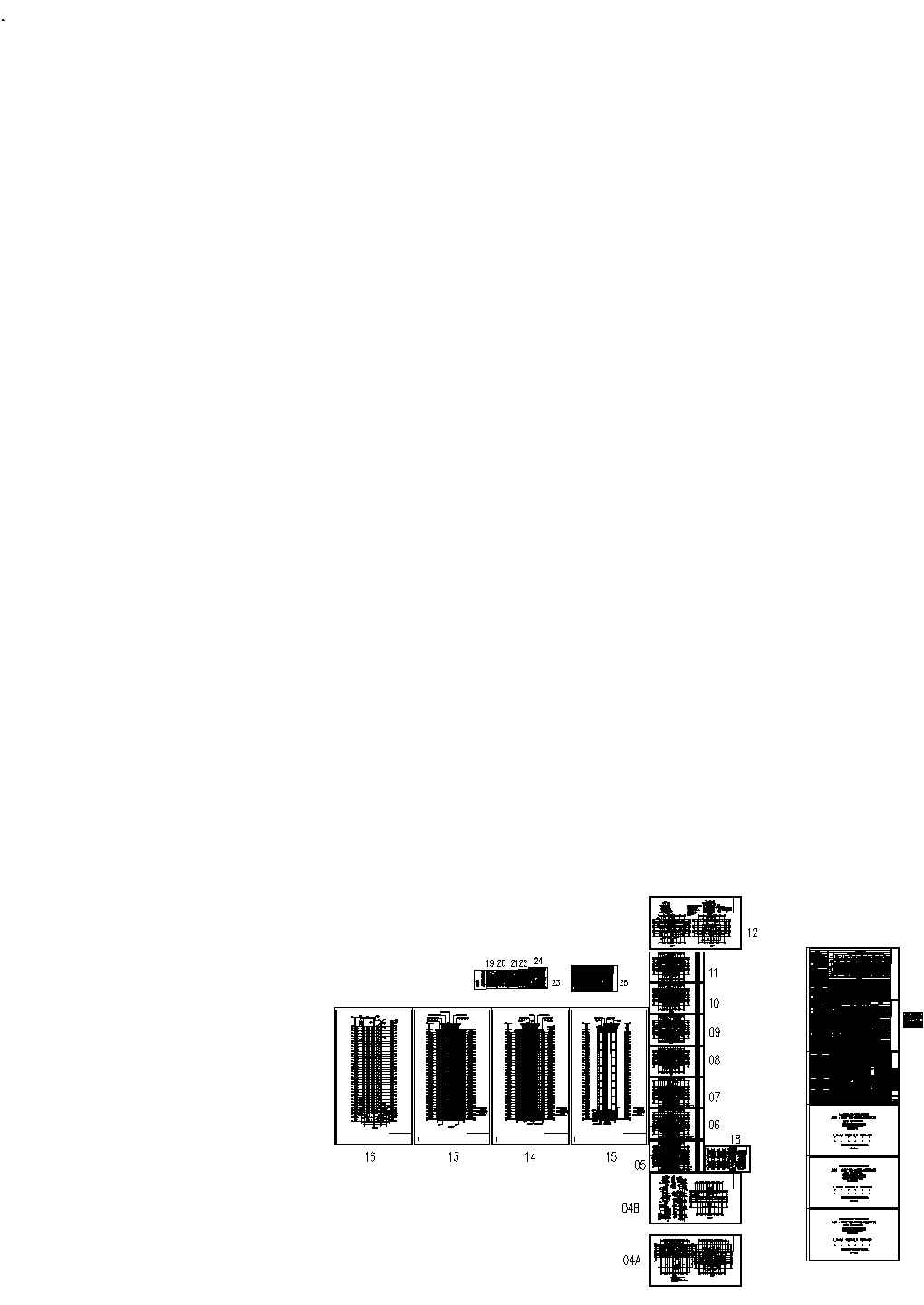 河南永恒理想广场高层塔式住宅施工图，建筑高度99.05米