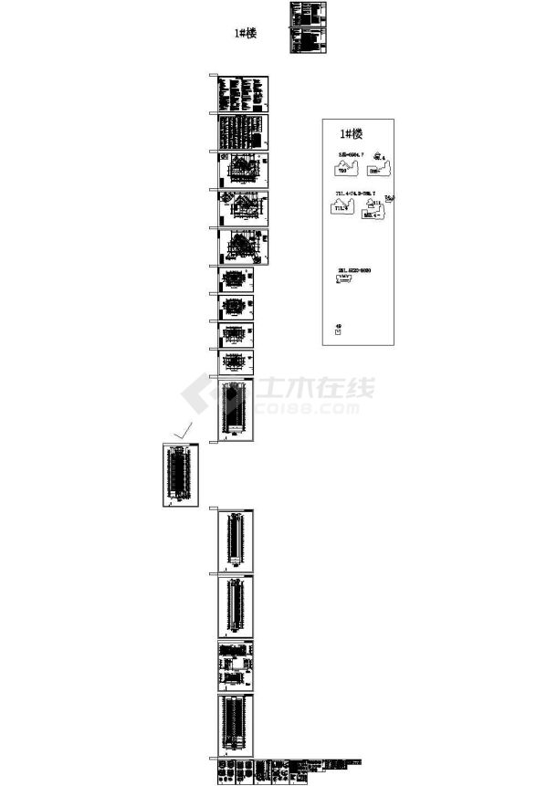 赣州市某22层剪力墙住宅建筑施工图（全）-图一