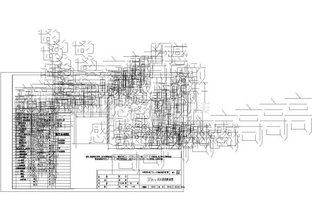 变电站35kv扩建工程电气主接线设计cad图纸-图二