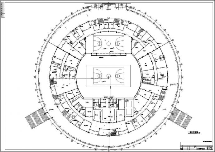 116251平四层圆形体育馆施工图_图1