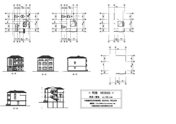 欧式别墅建筑图纸_图1