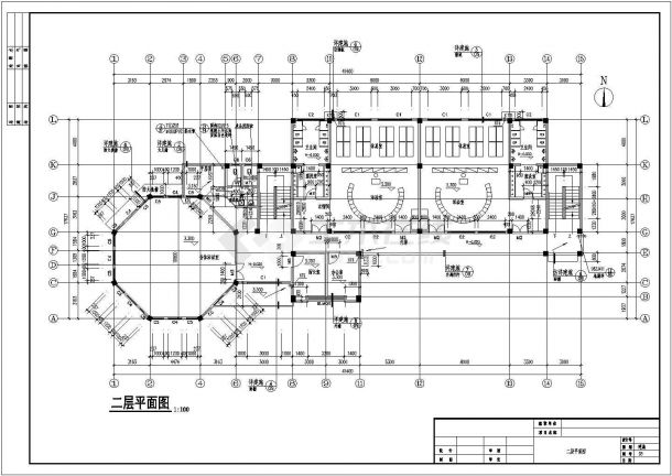某3层幼儿园建筑CAD图-图二