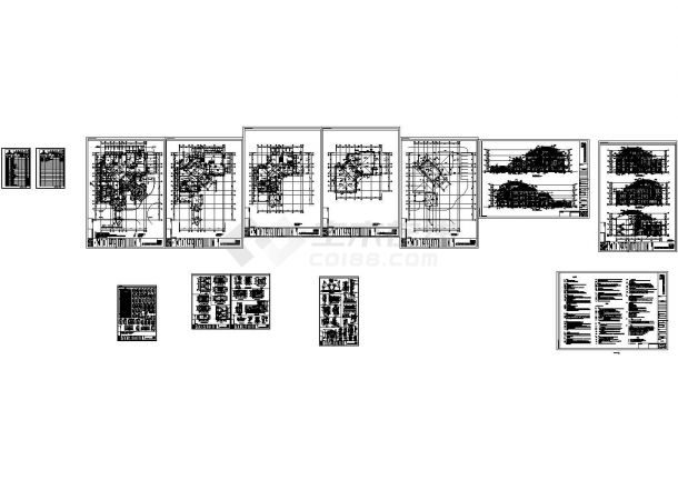 江苏某小区欧式物业（上海现代）建筑施工图-图一