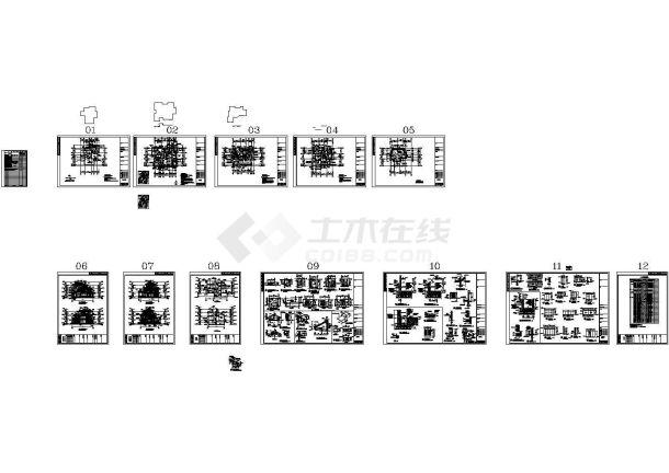 某三层别墅全套建筑施工图-图一