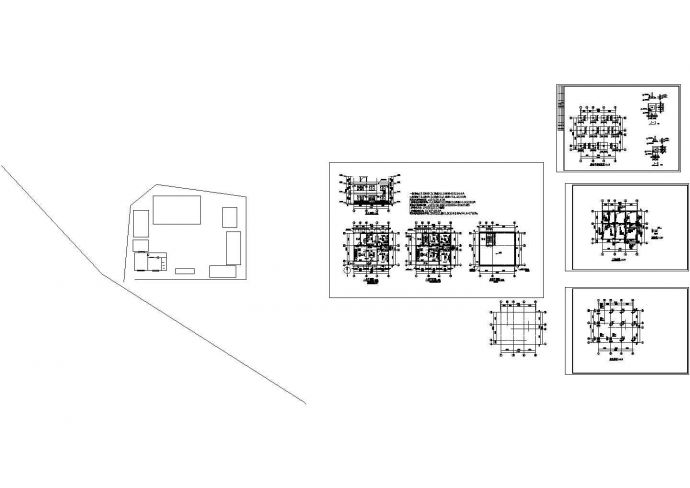 广西农家小洋楼施工方案（住宅）cad图纸_图1