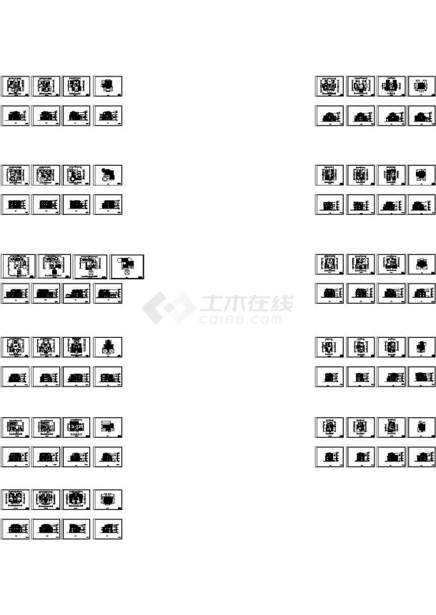 某11套经典住宅户型CAD图纸-图一