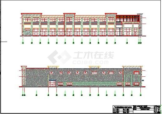 张家港知名地产桂澜山花园住宅配套商铺建筑施工图-图一