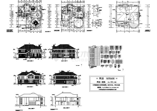 【杭州】某钢结构别墅建筑设计施工CAD图-图一