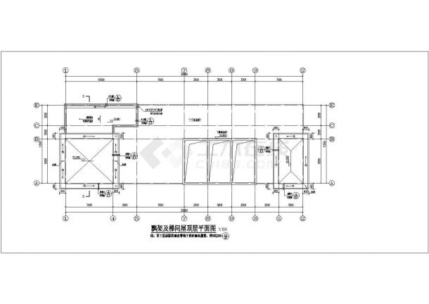 某地多层办公楼建筑施工布置方案详图-图一