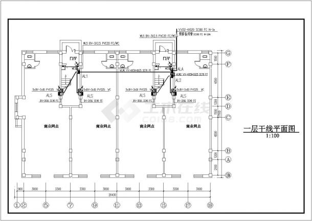 中高层商住楼电气系统规划CAD套图-图二