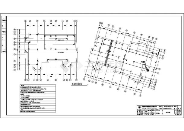 某住宅楼框架结构施工全套设计CAD平剖面图-图二