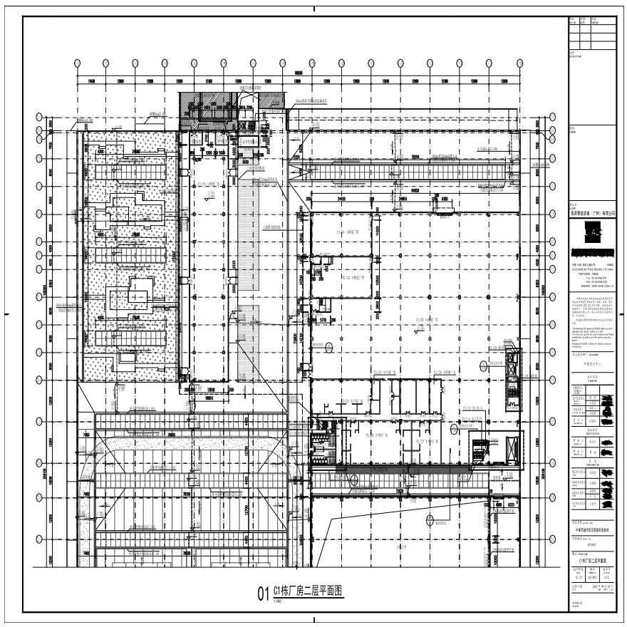 A21-003 C1栋厂房二层平面图-图一