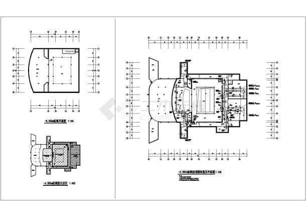 电影院防排烟系统设计CAD参考图-图二