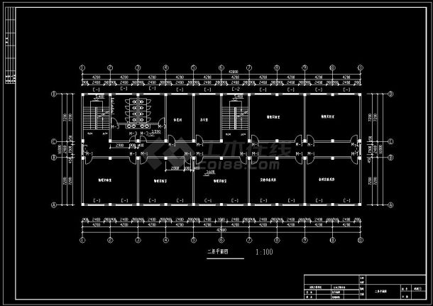 四层框架结构中学实验楼的设计（建筑图、结构图、计算书等资料）-图二