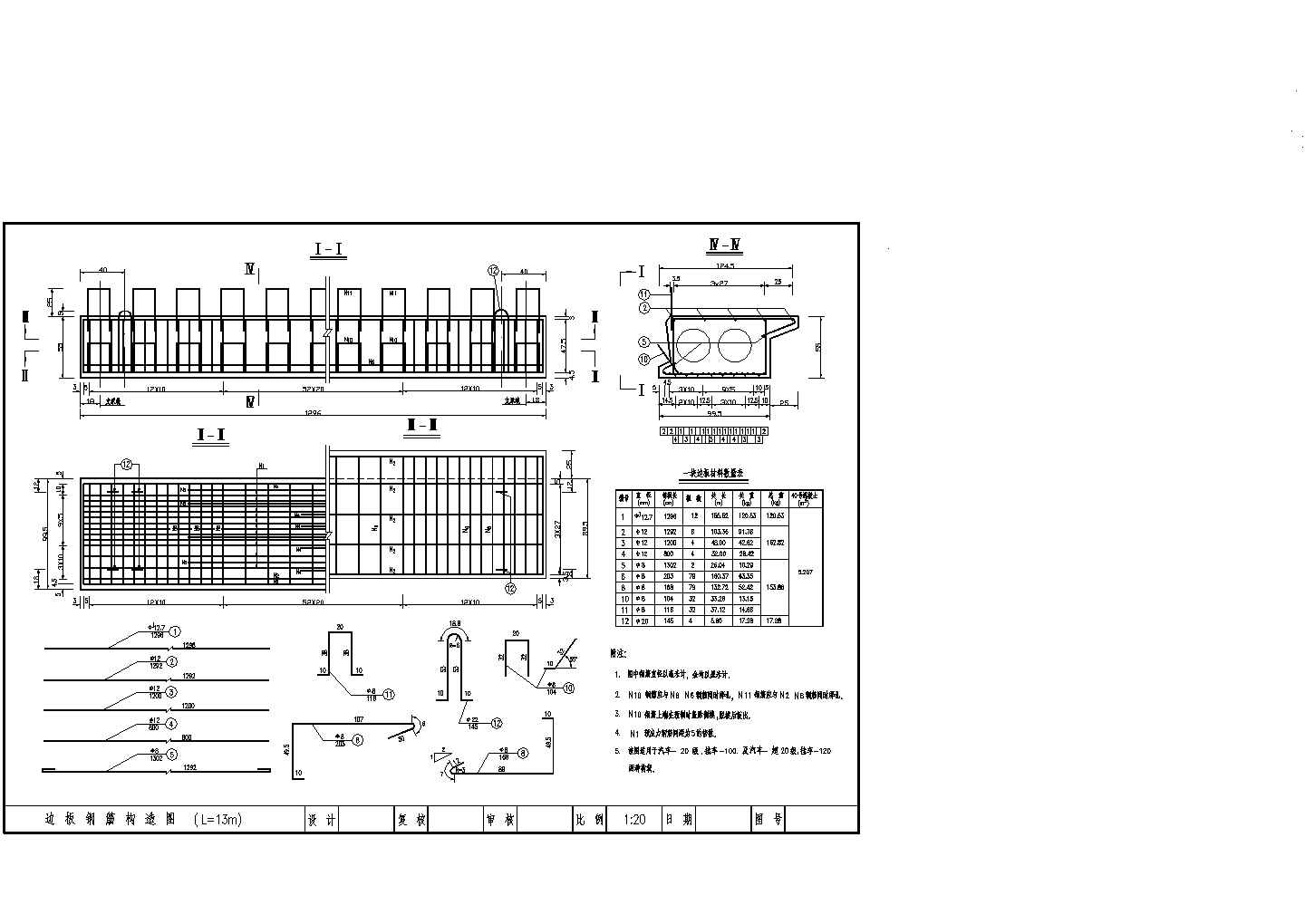 小空心板标准图集13m(五)CAD图