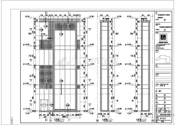 钢结构电梯井道CAD-图一