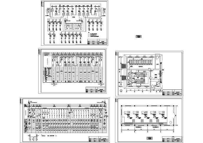 给水厂变电所及加压泵房电气初设计cad图，共五张_图1