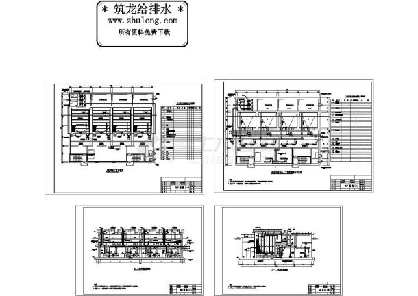 污水处理厂BAF工艺安装cad图纸给排水图-图一