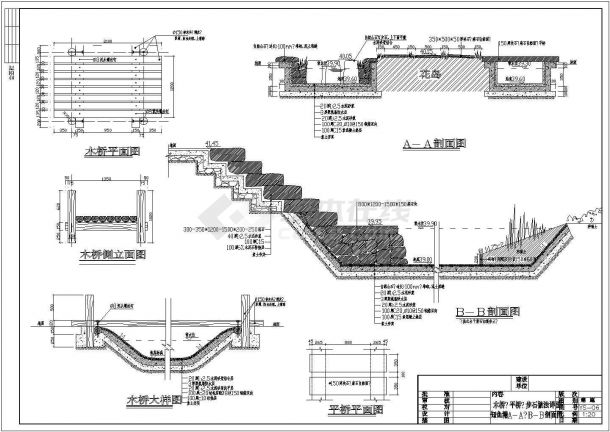 中心公园展区规划设计施工CAD图-图一