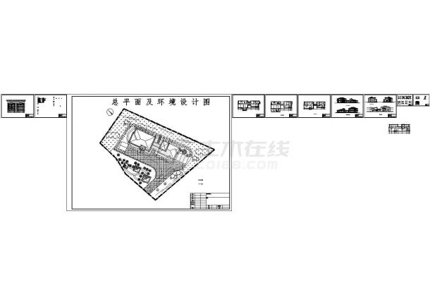 衡阳市某三层私人别墅建筑设计施工cad图纸，含说明-图一