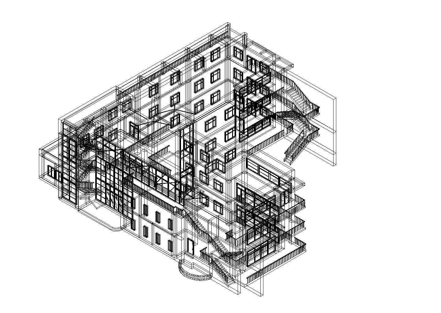 10个别墅、幼儿园CAD三维模型图skp图【10个CAD文件】