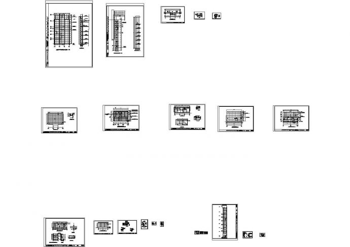 某土地资源管理局办公楼装修设计cad竣工图 9个（标注详细，含传达室设计）_图1