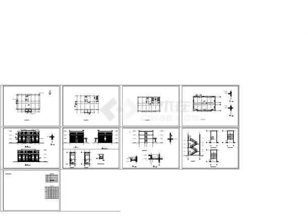某地区三层办公楼建筑方案施工设计图-图一