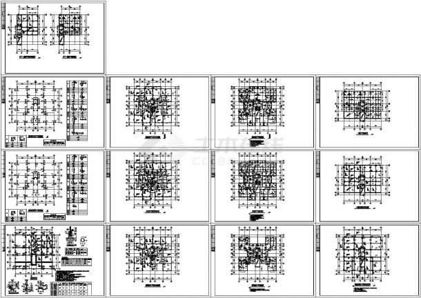 某十几层小高层框剪结构住宅楼设计cad全套施工图（甲级院设计，13图）-图一