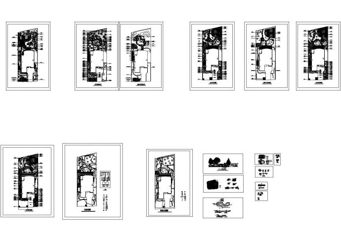 某豪华别墅庭院景观设计cad全套施工平面图（甲级院设计，17张图）_图1