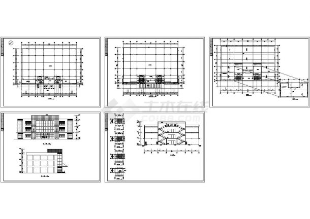 3层物流仓库配送中心建筑CAD设计图-图一