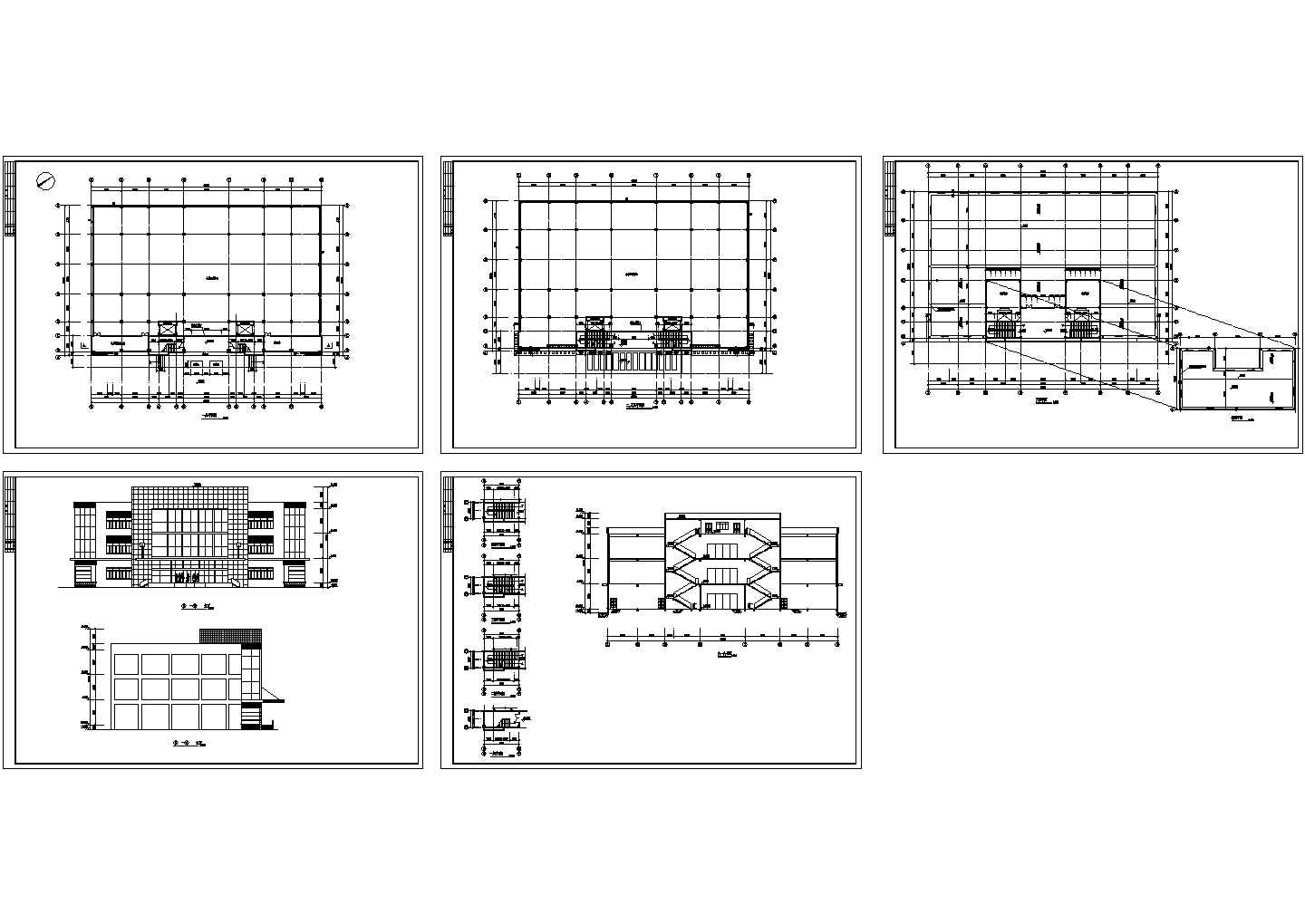 3层物流仓库配送中心建筑CAD设计图
