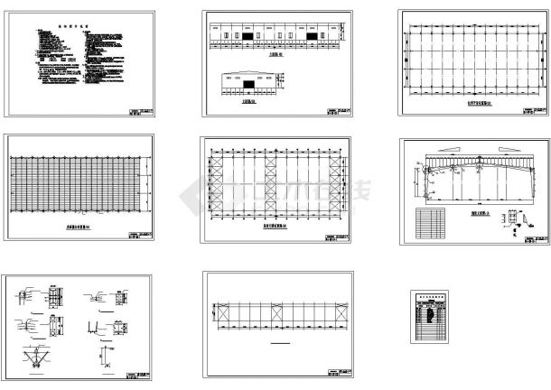 某2160平米单层30米跨门式厂房CAD图纸（含计算书、结构图纸）-图一