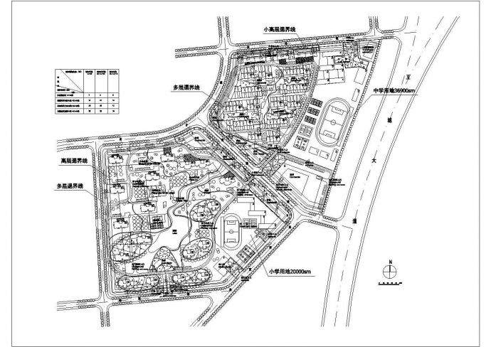 某住宅小区规划总图（附带效果图）_图1