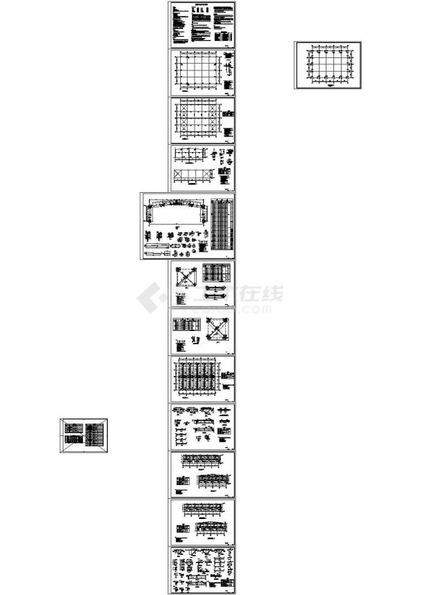 24米门式刚架(钢结构）结构施工图-图一