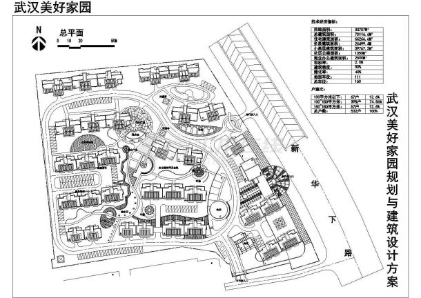 用地33707平米美好家园规划与建筑设计方案总平面图-图一