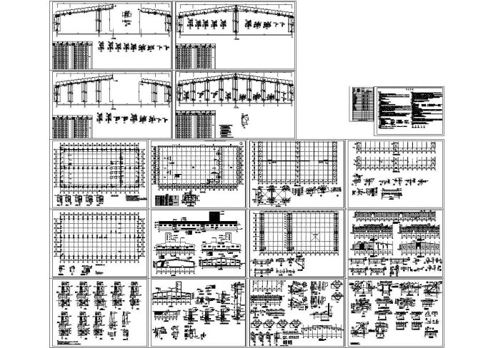 48m跨4853.4平米钢结构单层工业厂房建筑结构设计图_图1