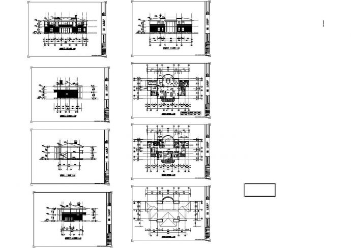某带有屋顶平面的J型别墅建筑设计CAD施工图纸_图1