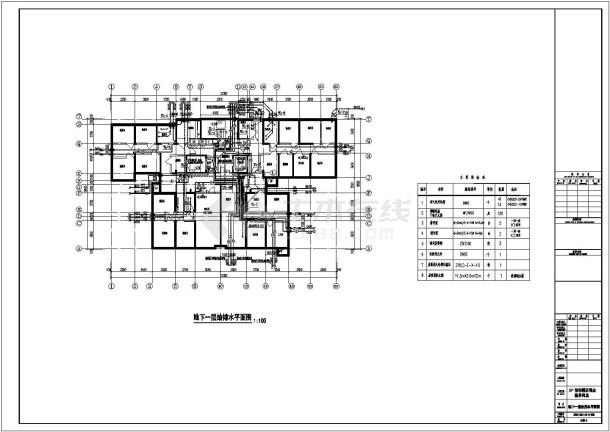 某小区住宅给排水CAD布置图-图二