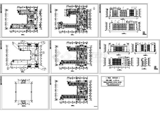 某四层框架结构病房楼设计cad全套建筑施工图纸（甲级院设计）-图一