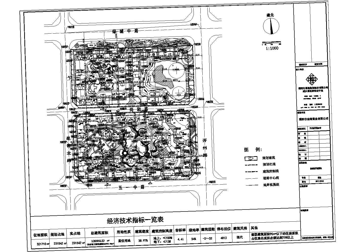 某市100万平米综合体规划平面图